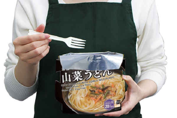 米粉でつくった山菜うどん