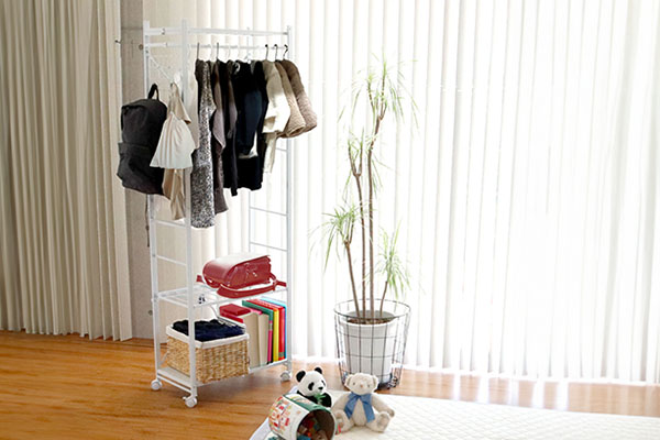 【YUIBI】ハンガーラック 工具不要 簡単組立 幅60cm  ホワイト