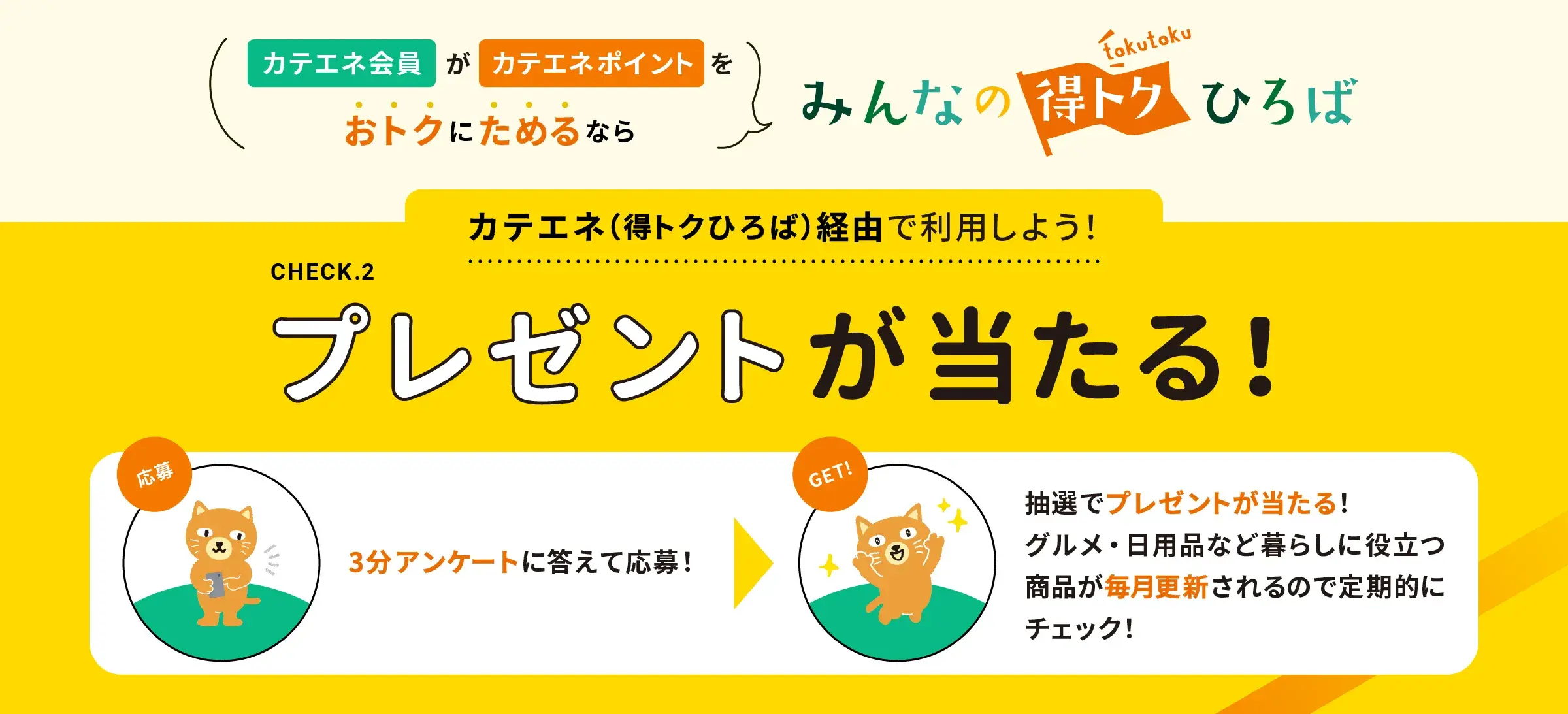 プレゼントの抽選に参加する