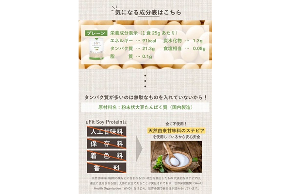 uFit Soy Protein プレーン味